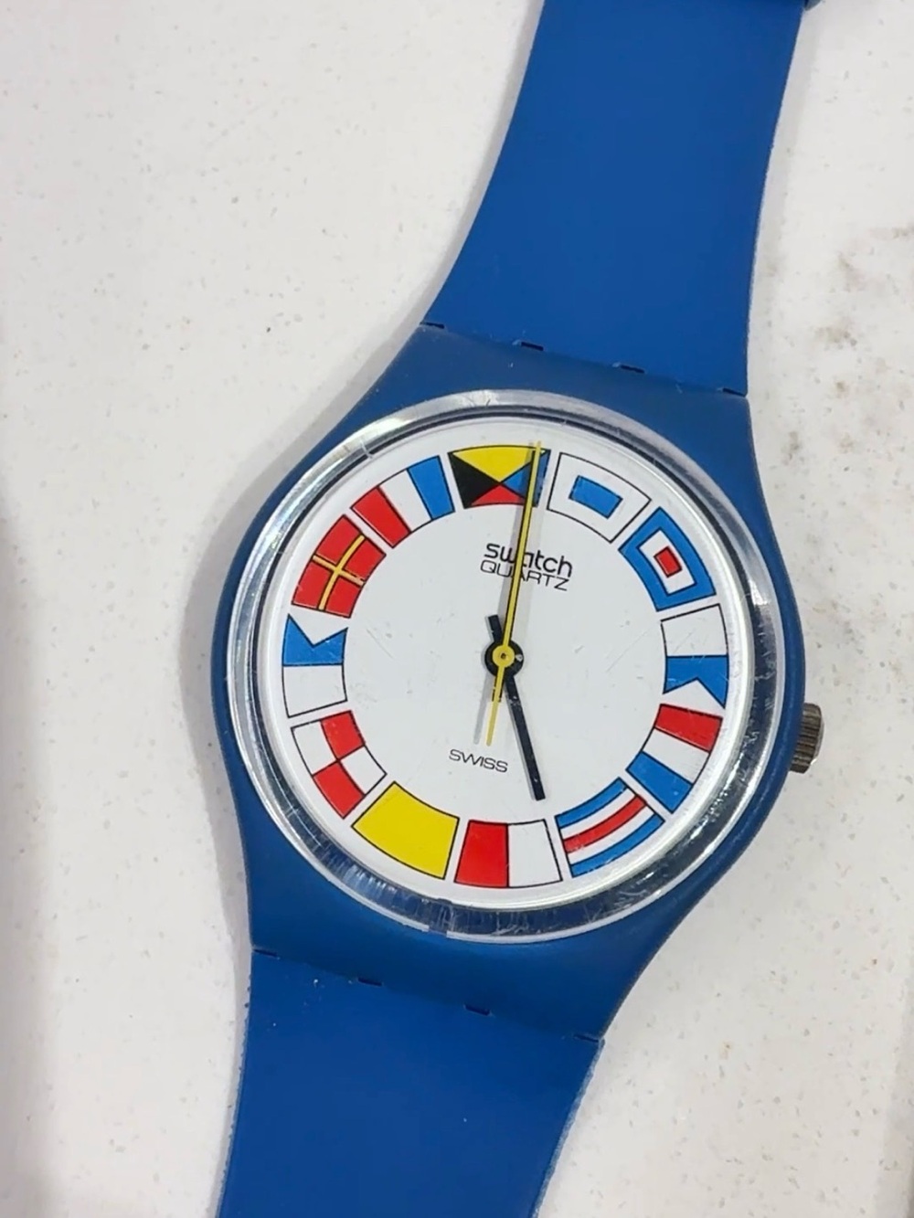 Vintage 1985 Swatch "Sailing Flags - in box, never worn
